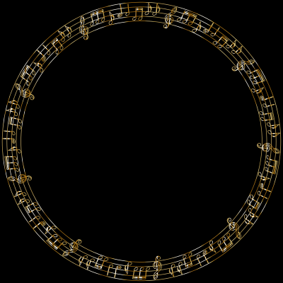 Golden Musical Circle clipart
