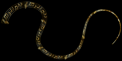 Golden Musical Flourish clipart