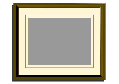 Golden picture frame clipart