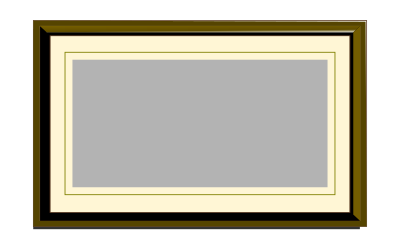 Golden picture frame 2:1 aspect ratio (content) clipart