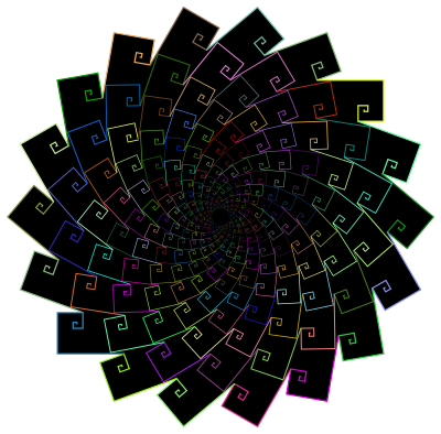 Golden Ratio Frame Geometric Vortex Prismatic clipart