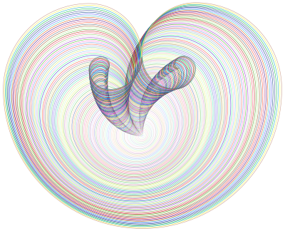 Golden Ratio Heart Line Art clipart