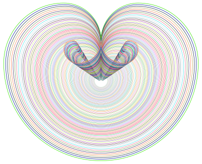 Golden Ratio Heart Line Art Type 2 clipart