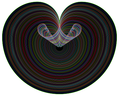 Golden Ratio Heart Line Art Type 2 With BG clipart