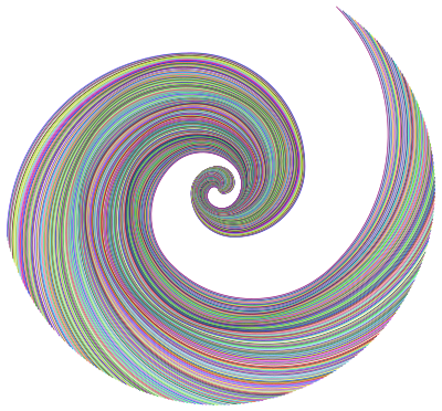 Golden Ratio Spiral Design clipart