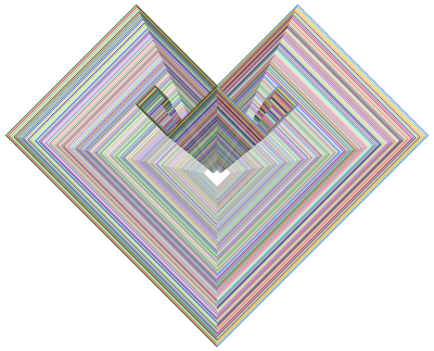 Golden Ratio Spiral Straight Lines Heart Tunnel clipart