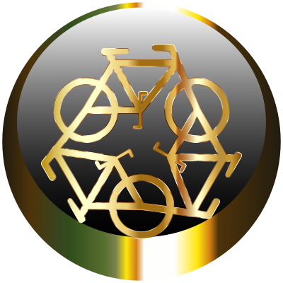 Golden Recycle Icon clipart