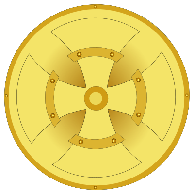 Golden shield clipart