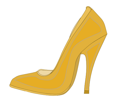 Golden shoe clipart