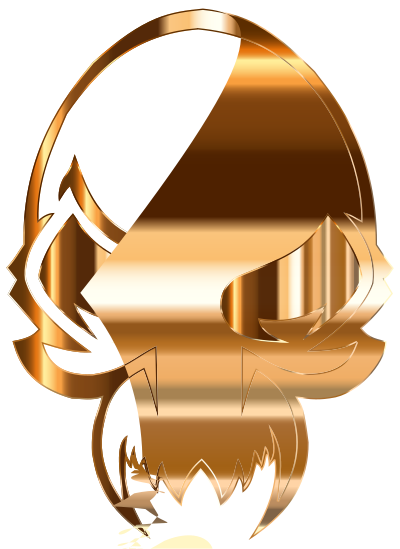 Golden Skull 2 clipart