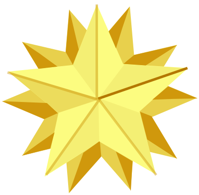 Golden star clipart