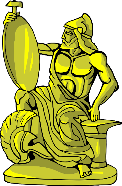 Golden statue 10 clipart