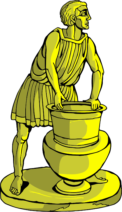 Golden statue 11 clipart