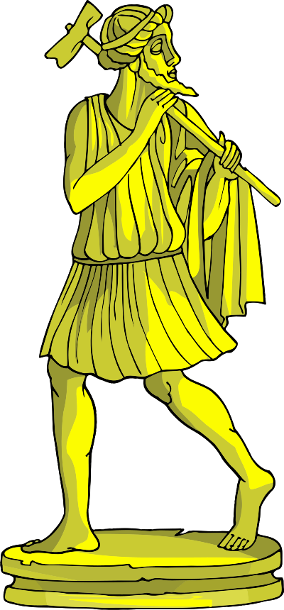 Golden statue 12 clipart