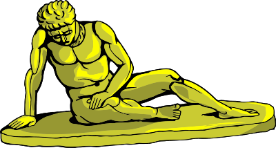 Golden statue 14 clipart