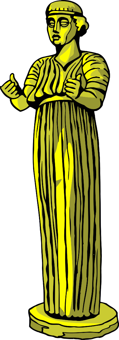 Golden statue 2 clipart