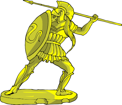 Golden statue 3 clipart