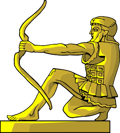 Golden statue 4 clipart