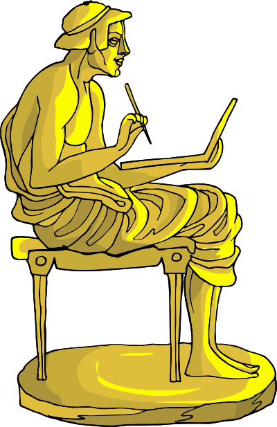 Golden statue 5 clipart
