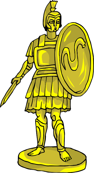 Golden statue 7 clipart