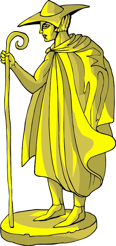 Golden statue 8 clipart