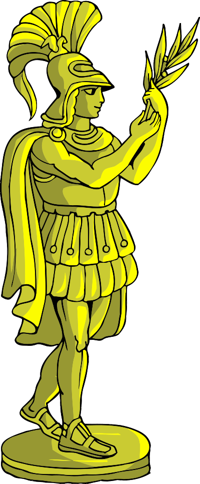 Golden statue 9 clipart