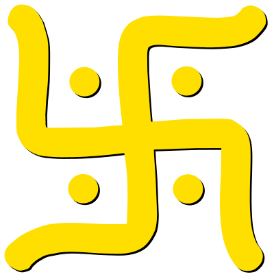 Golden swastika clipart