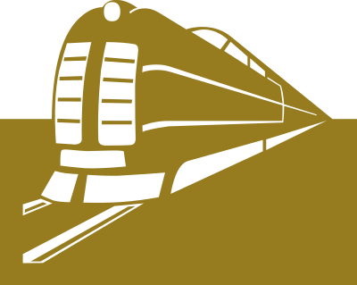 Golden train clipart