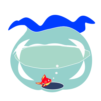 Goldfish in fishbowl clipart
