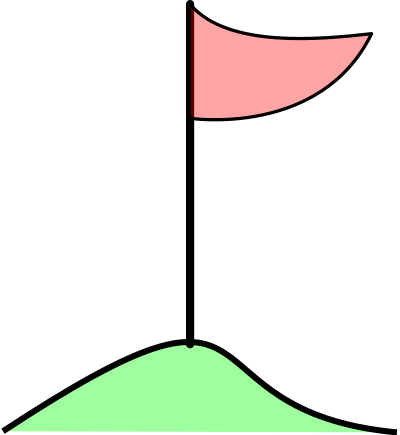 Golf flag hole in on green clipart