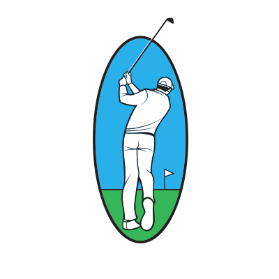 Golf player on the field clipart