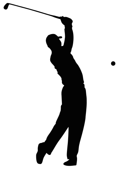 Golfer Silhouette clipart