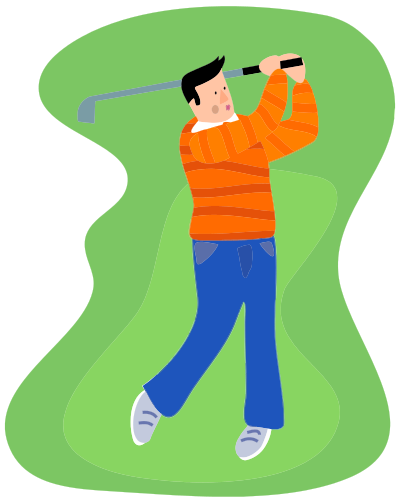 Golfing Guy clipart
