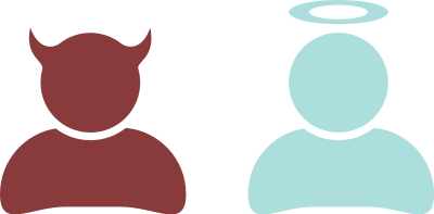 Good and evil clipart