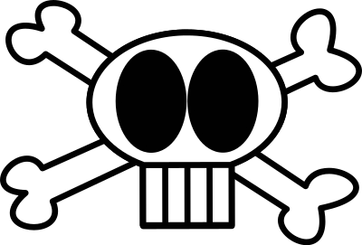 Goofy skull clipart