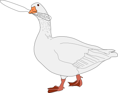 Goose and Knife clipart