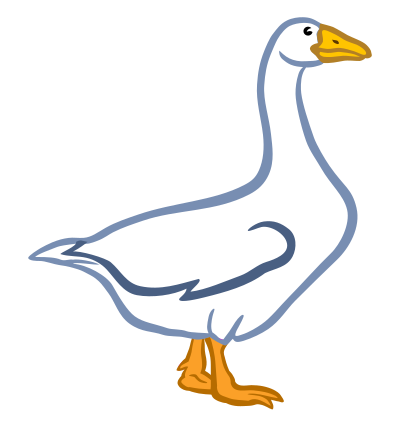 Goose - coloured clipart