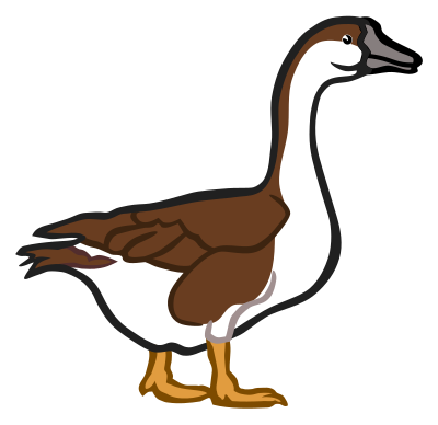 Goose2 - coloured clipart