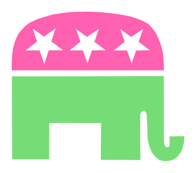 Gop elephant white background clipart