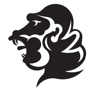 Gorilla monster silhouette clipart