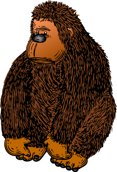 Gorilla with Colour clipart