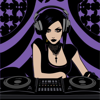 Goth DJ - Colour Remix clipart