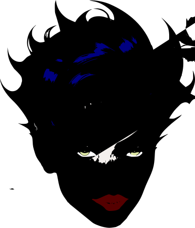 Goth face clipart