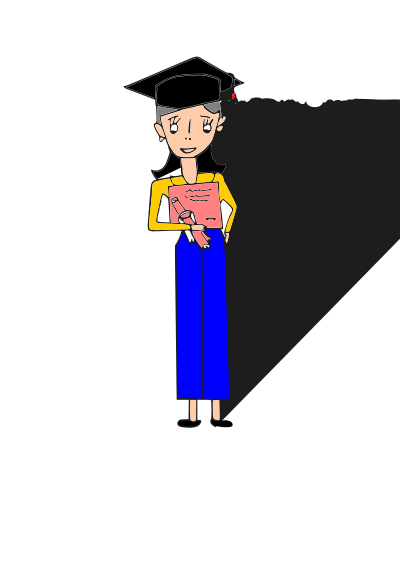 Graduate female clipart