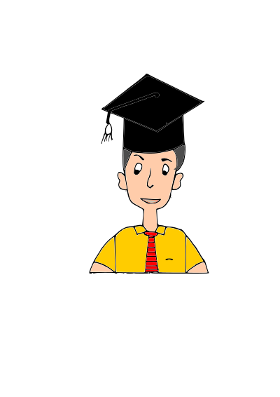 Graduate male clipart