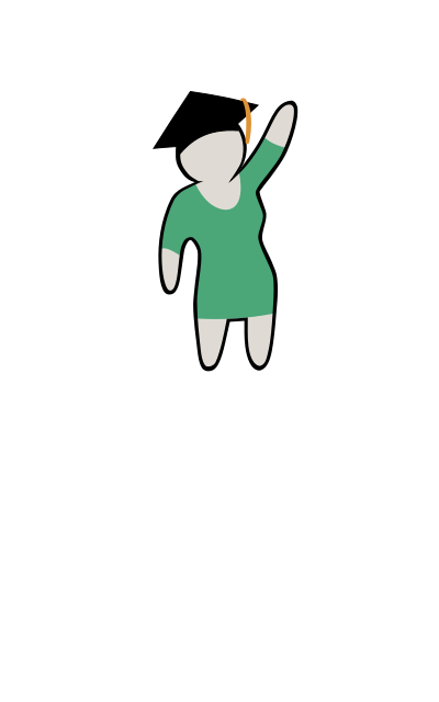 Graduate person clipart