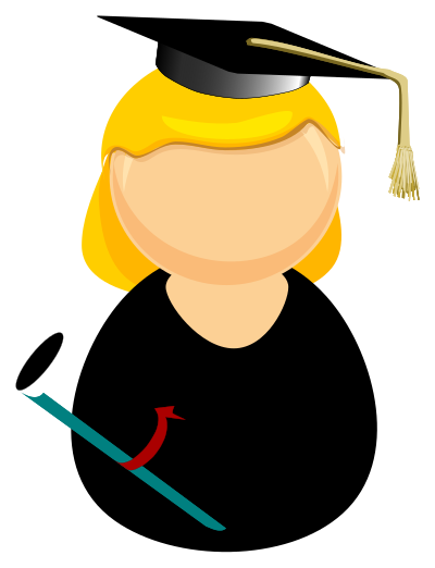 Graduated student clipart
