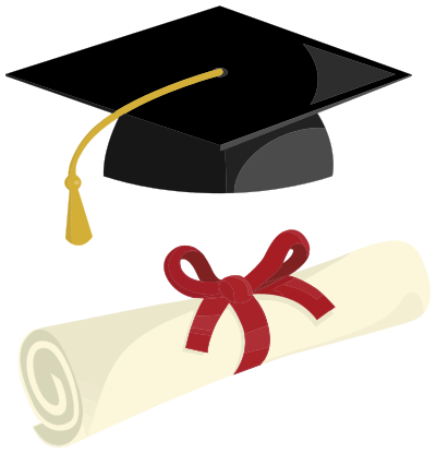 Graduation Cap And Diploma By Pinterastudio clipart