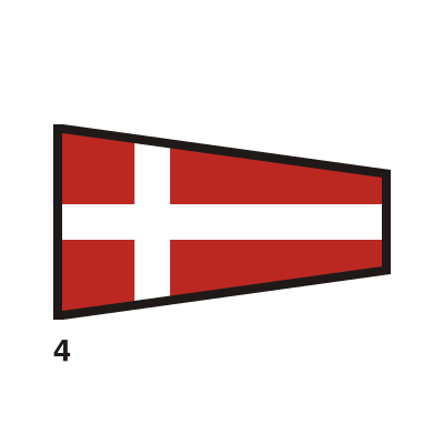 Gran Pavese flags, 4 flag clipart