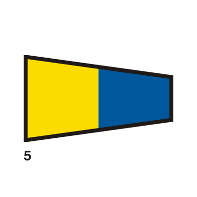 Gran Pavese flags, 5 flag clipart